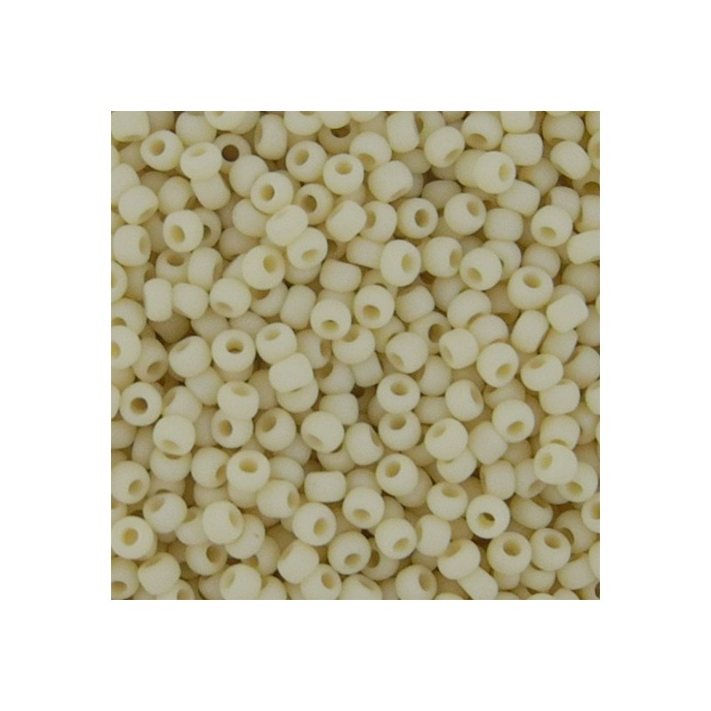 Toho pyöreä siemenhelmi 11/0, opaakki huurrettu vaalea beige
